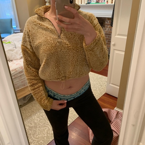 Cropped teddy quarter zip - Picture 6 of 6